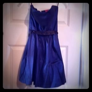 Strapless Navy Dress
